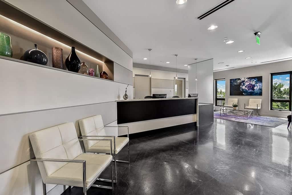view of front desk from main entrance