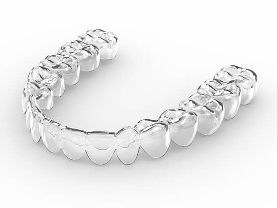 clear Invisalign tray for straightening teeth