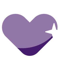 heart icon in purple