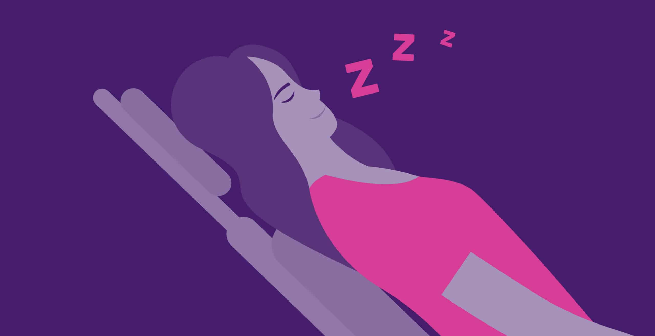 rendering of woman sleeping on general anesthesia