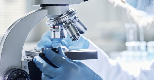 microscope being used for biopsies