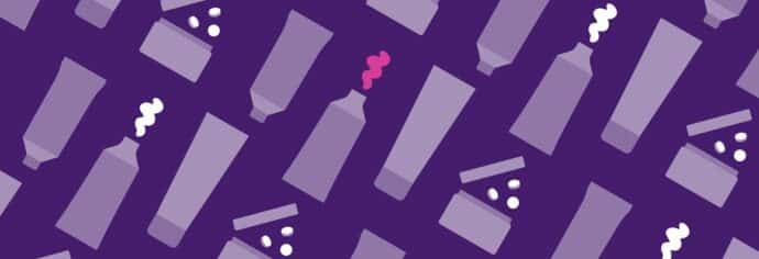 rendering of different types of toothpaste