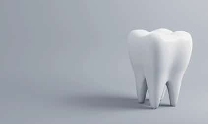 tooth rendering on a grey background